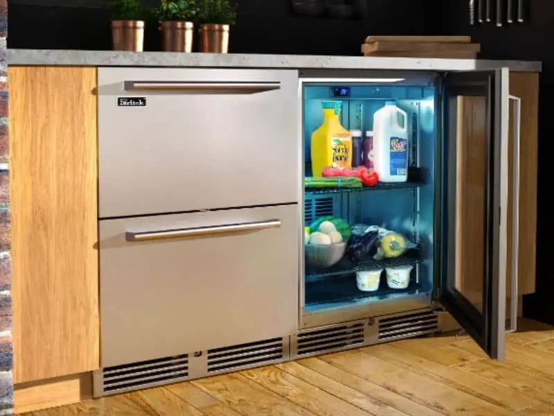 Undercounter refrigerators are smaller than standard models